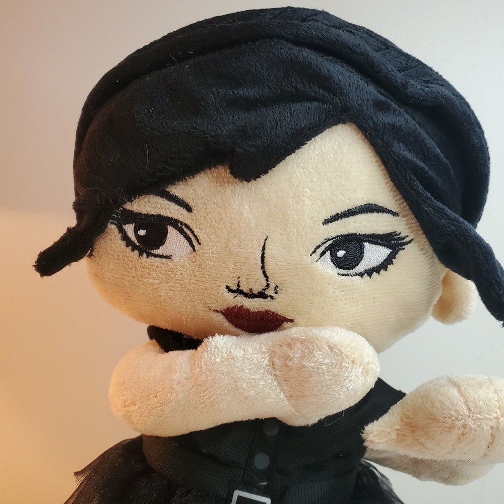 Wednesday Addams  Plush Doll Just Play Black Dress Netflix Series 2024